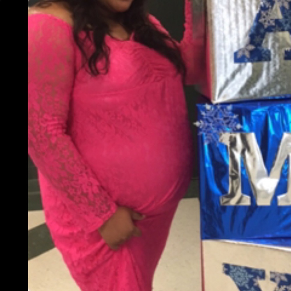 Hot Pink mermaid gown - Picture 3 of 3